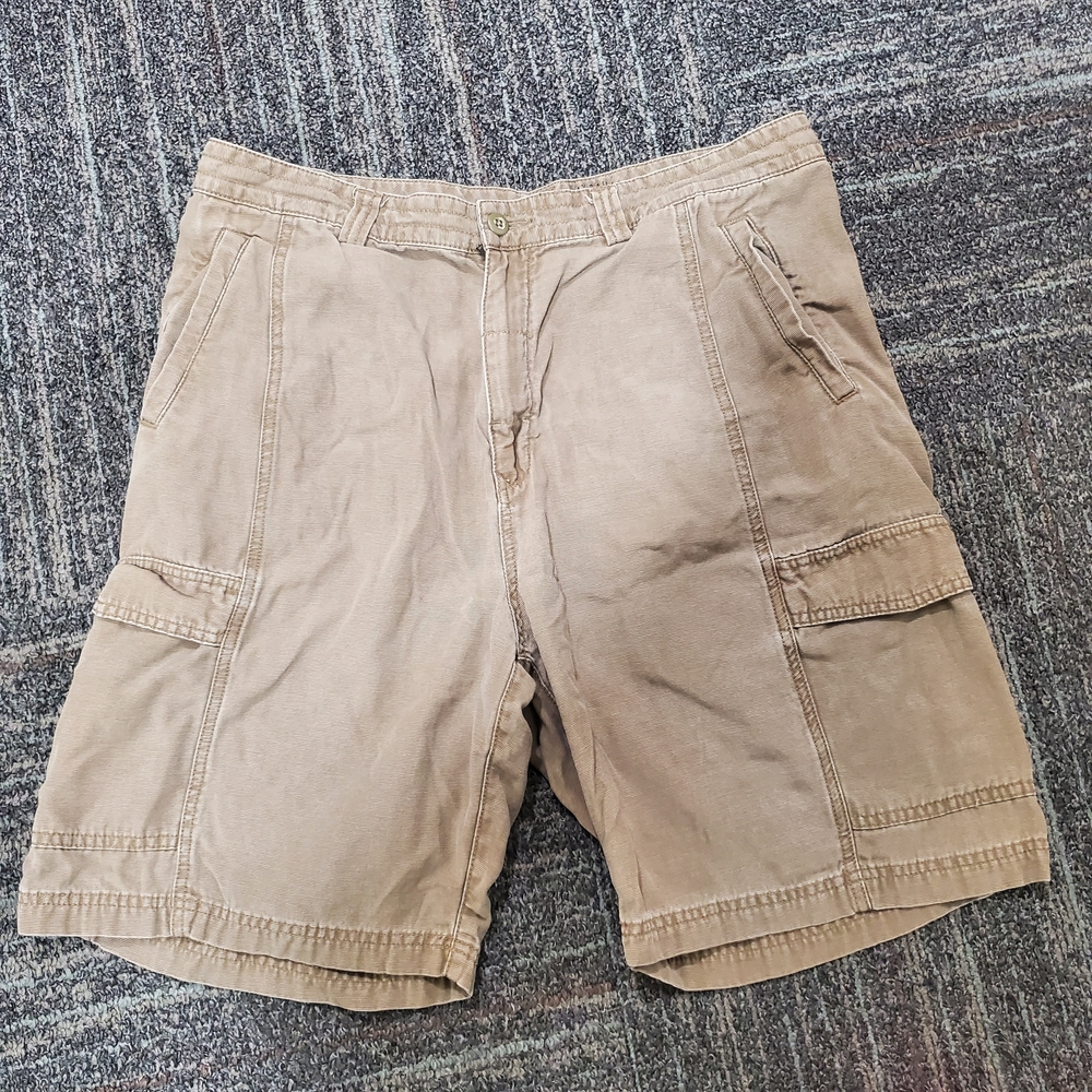 Tommy Bahama Cargo Relax Shorts Mens 38 Tencel Lyocell Comfort Beach Beige